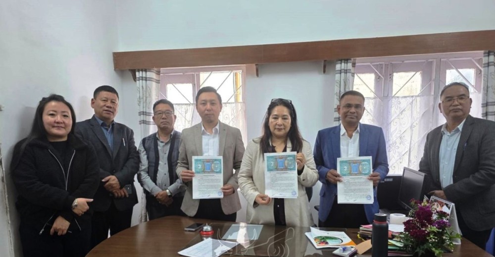 Officials during the MoU signing ceremony was held at the Office Chamber of the Commissioner and Secretary, Horticulture Department, Kohima on May 14. (DIPR Photo)